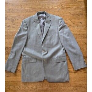 Lauren Ralph Lauren Blazer Jacket Mens 42L Tan Silk Wool Blend Sport Coat